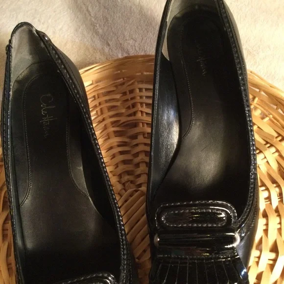Cole Haan  Black Square Toe Heels - Picture 3 of 10